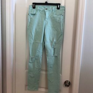 Old Navy seafoam stretch jeans